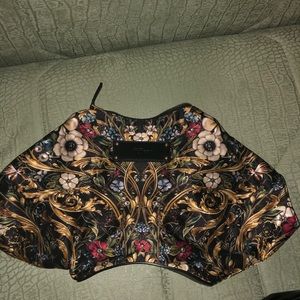 Alexander McQueen silk collage clutch multicolor